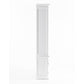 White Solid Wood Adjustable Four Tier Bookcase