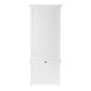 White Solid Wood Adjustable Four Tier Bookcase