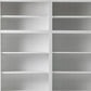 87" White Solid Wood Adjustable Four Tier Bookcase