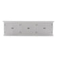 71" White Solid Wood Frame Dining Hutch With Multiple Shelves And Three Drawers