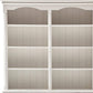 87" White Wood Sideboard with Hutch and Two Drawers