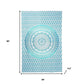 80" X 56" Blue And White Mandala Cotton Hanging Tapestry