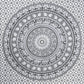 80" X 56" Black And White Mandala Cotton Hanging Tapestry