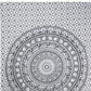 80" X 56" Black And White Mandala Cotton Hanging Tapestry