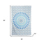 80" X 56" Blue And White Mandala Cotton Hanging Tapestry