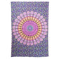 80" X 56" Purple Pink And Yellow Mandala Cotton Hanging Tapestry