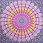 80" X 56" Purple Pink And Yellow Mandala Cotton Hanging Tapestry