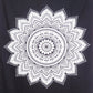 80" X 56" Black And White Mandala Cotton Hanging Tapestry