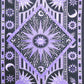 80" X 56" Purple Black And White Mandala Cotton Hanging Tapestry