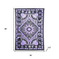 80" X 56" Purple Black And White Mandala Cotton Hanging Tapestry