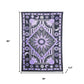 80" X 56" Purple Black And White Mandala Cotton Hanging Tapestry