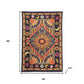80" X 56" Black Red And Yellow Cotton Star and Sunburst Hanging Tapestry