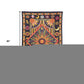 80" X 56" Black Red And Yellow Cotton Star and Sunburst Hanging Tapestry