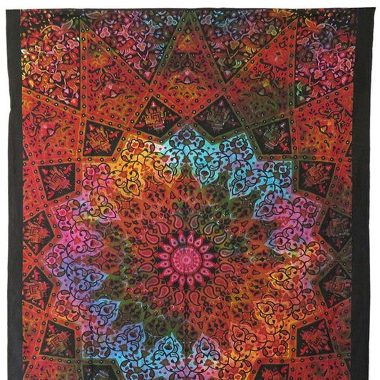 Red and Black Floral Cotton