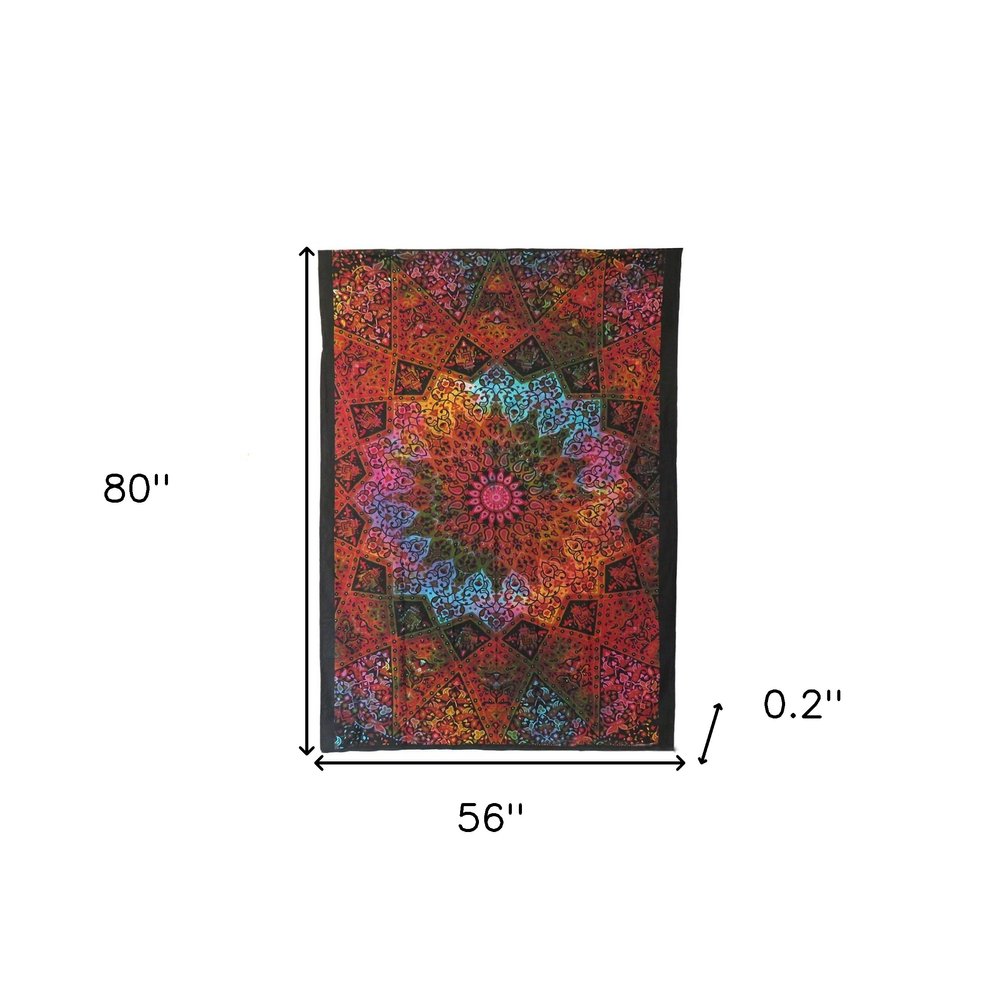 Red and Black Floral Cotton