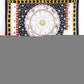 80" X 56" Black White And Yellow Cotton Hanging Tapestry