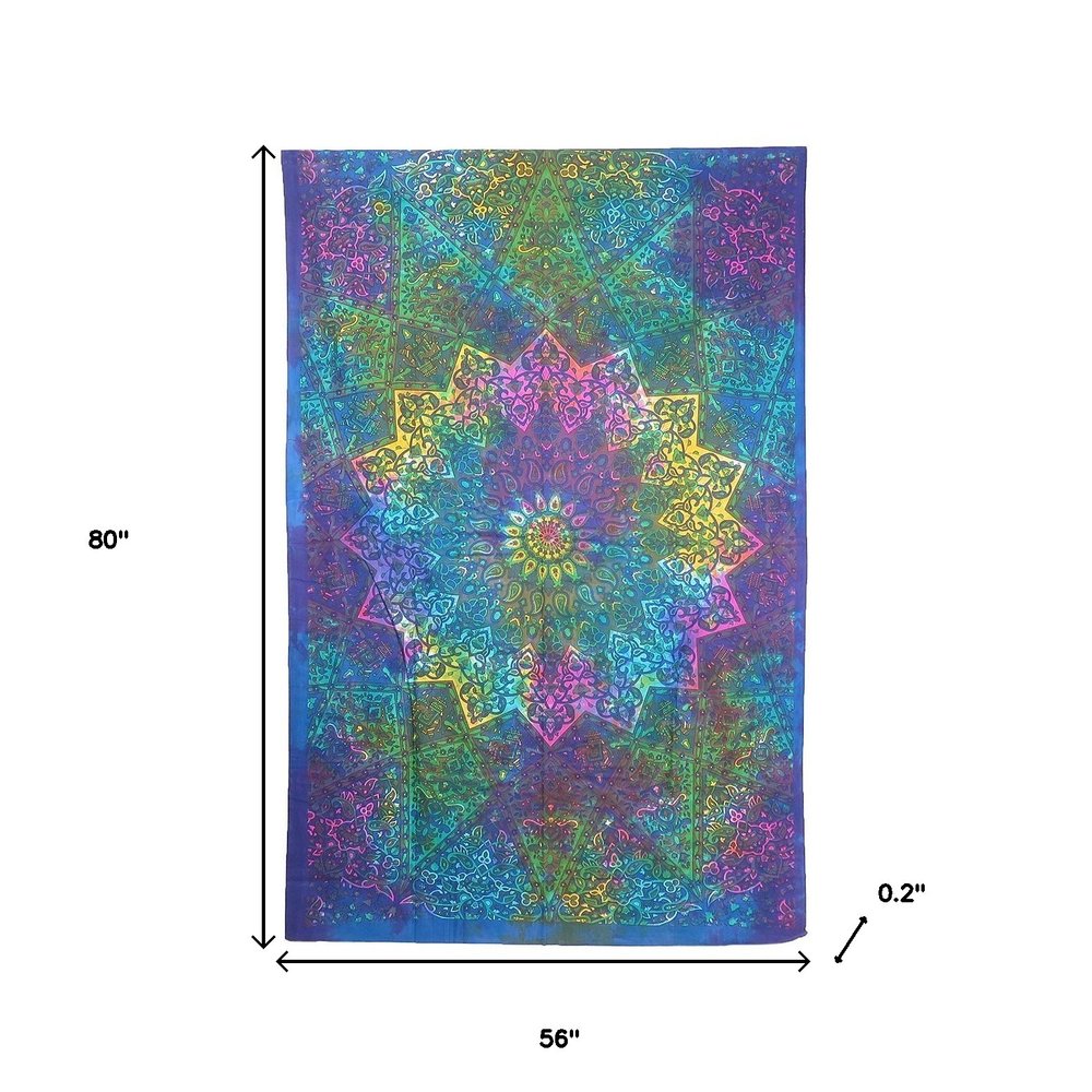 Blue and Pink Floral Cotton