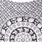80" X 56" Black And White Mandala Cotton Hanging Tapestry