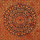 Orange and Black Floral Cotton