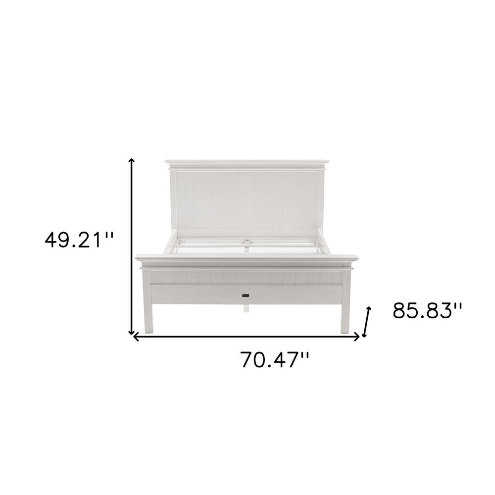 Classic White Panel Queen Size Bed