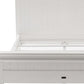 White Solid Wood Queen Bed Frame