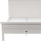 White Solid Wood Queen Bed Frame
