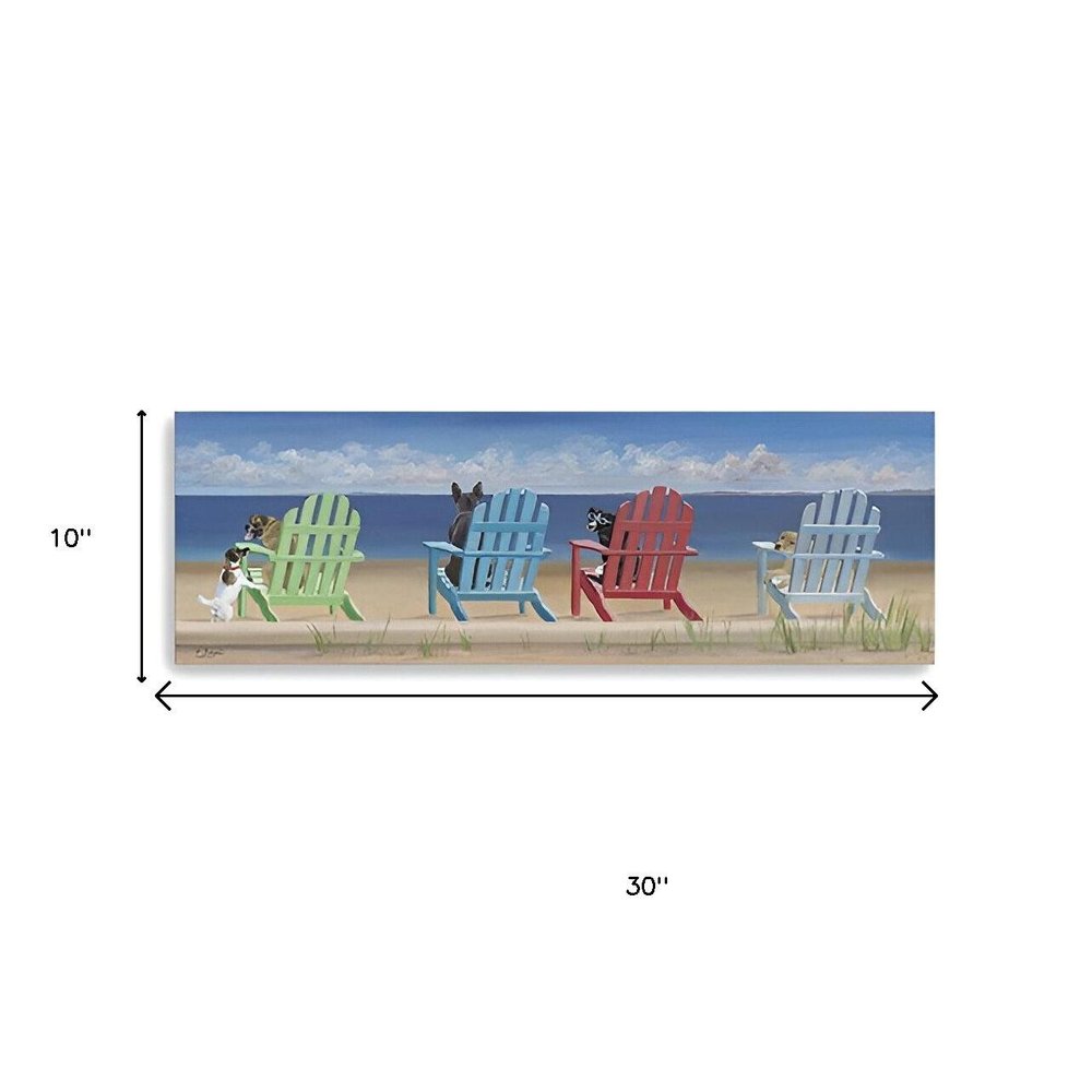 Dogs At The Beach Unframed Print Wall Art