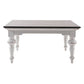 39" Brown and White Wood Square Distressed Coffee Table
