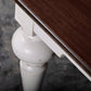 39" Brown and White Wood Square Distressed Coffee Table