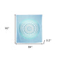 92" X 84" Sea Green And White Mandala Cotton Hanging Tapestry