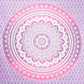 92" X 84" Pink And White Mandala Cotton Hanging Tapestry