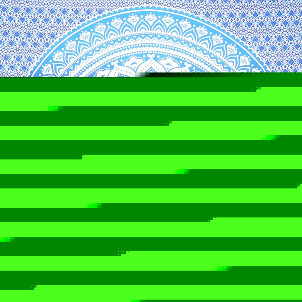 92" X 84" Blue And White Mandala Cotton Hanging Tapestry