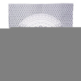 92" X 84" Gray And White Mandala Cotton Hanging Tapestry