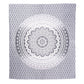 92" X 84" Gray And White Mandala Cotton Hanging Tapestry