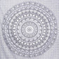 92" X 84" Black And White Mandala Cotton Hanging Tapestry