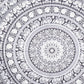 92" X 84" Black And White Mandala Cotton Hanging Tapestry