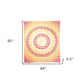 92" X 84" Mustard Red And White Mandala Cotton Hanging Tapestry