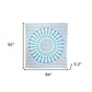 92" X 84" Blue Green And White Mandala Cotton Hanging Tapestry