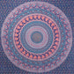 92" X 84" Green Blue And Orange Mandala Cotton Hanging Tapestry