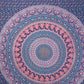 92" X 84" Green Blue And Orange Mandala Cotton Hanging Tapestry
