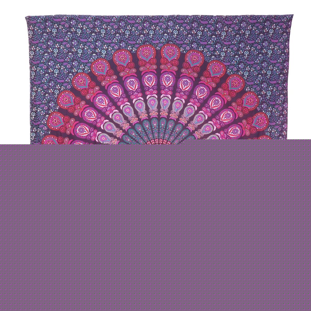92" X 84" Pink Red And Purple Mandala Cotton Hanging Tapestry