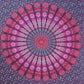 92" X 84" Pink Red And Purple Mandala Cotton Hanging Tapestry