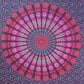 92" X 84" Pink Red And Purple Mandala Cotton Hanging Tapestry