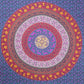 92" X 84" Blue Red And Yellow Mandala Cotton Hanging Tapestry
