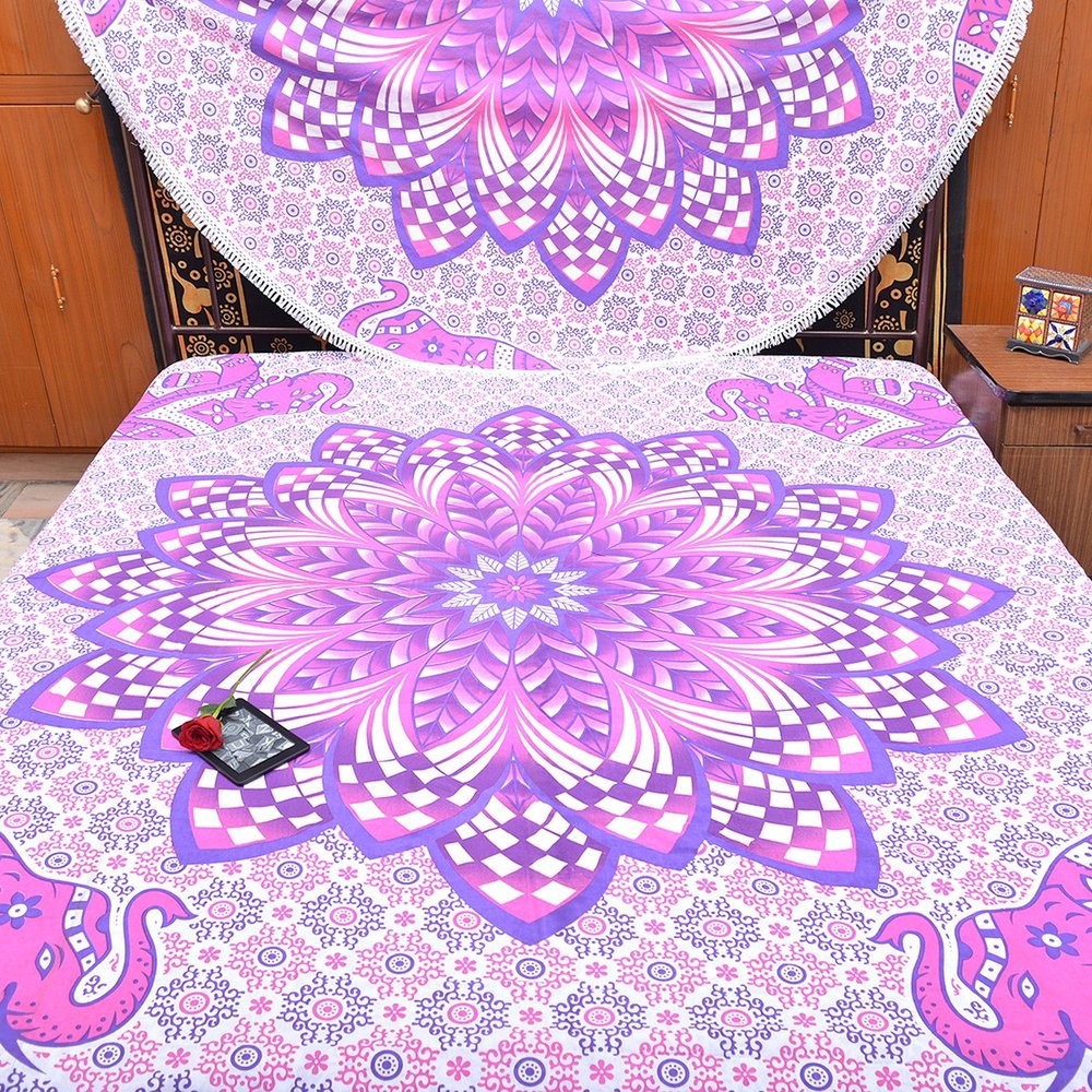 Pink and Purple Floral Cotton
