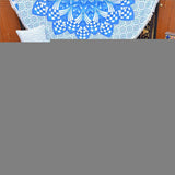 Blue and White Floral Cotton