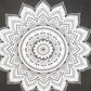 92" X 84" Black And White Mandala Cotton Hanging Tapestry