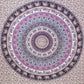 92" X 84" Purple Black And White Mandala Cotton Hanging Tapestry