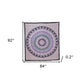 92" X 84" Purple Black And White Mandala Cotton Hanging Tapestry