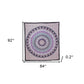 92" X 84" Purple Black And White Mandala Cotton Hanging Tapestry